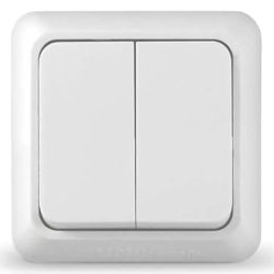 Выключатель 2-ой о/п UNIVersal Олимп белый