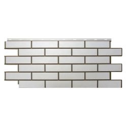 Панель фасадная  NORDSIDE Гладкий кирпич 17мм белый 1,117 х 0,463м