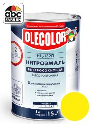Эмаль НЦ-132 желтая   0,7кг  OLECOLOR УЦЕНКА