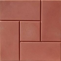 Плитка тротуарная "Колодец" 300х300х30мм красный