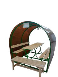 Беседка Капелька, зеленая, каркас 20х40мм