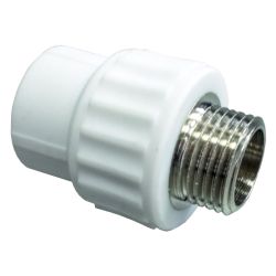 Муфта комб. 20 -   1/2" НР PPR белый  VALFEX