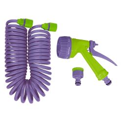 Шланг спиральный 7,5м + адаптер с разбрызгивателем PALISAD