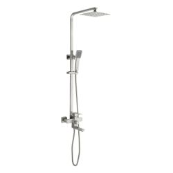 Смеситель ванн.-душ. 35 карт.  LEDEME  стационарный, нерж, сатин