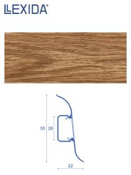 Плинтус LEXIDA 55х2200мм Дуб 1