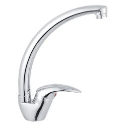 Смеситель для кухни 35 карт.  LEDEME  с бок. ручкой, литой излив