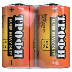 Батарейка тип C солевая (R14, 343)  ТРОФИ