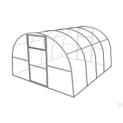 Теплица 4,0м х 3,0м дуги через 0,67м из оцинк. стали, каркас 20х20мм с большой форточкой