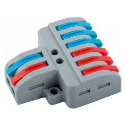 Клеммник  GENERAL GTER7-26  двусторонняя разветвительная 2х6 проводов