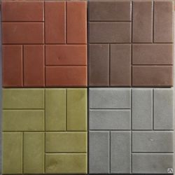 Плитка тротуарная "8 кирпичей" 400х400х50мм цветная