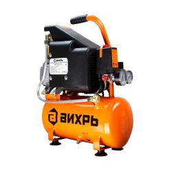Компрессор воздушный КМП-210/10  ВИХРЬ (1600Вт, 210 л/мин, объем ресивера 10л, раб.дав.8атм)