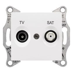 Розетка TV+SAT  SCHNEIDER ELECTRIC Sedna белая