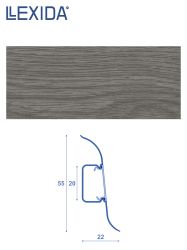 Плинтус LEXIDA 55х2200мм Сосна серая 1
