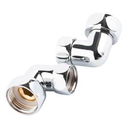 Соединение угловое   3/4"х 3/4" г/г хром