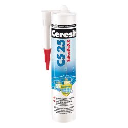 Затирка силиконовая белая  280мл  CS-25  CERESIT