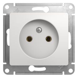 Розетка 1-ая с/п б/з  SCHNEIDER ELECTRIC GLOSSA Белый
