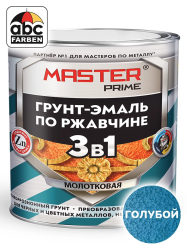 Грунт-эмаль с молотк. эффект. голубой  2,0л  FARBITEX Профи master prime