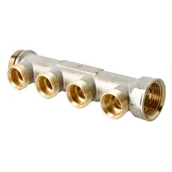 Коллектор 1" х 3/4" 4 ш ник  VALTEC евроконус