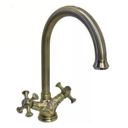 Смеситель для кухни 1/2" кер.  LEDEME  R-излив, бронза