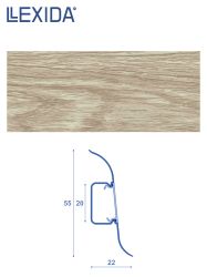 Плинтус LEXIDA 55х2200мм Дуб латте 1