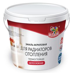 Эмаль для радиаторов акриловая   0,5кг  OLECOLOR матовая