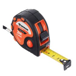 Рулетка   3,0м х 16мм  ЕРМАК обрезин. корпус, тройная фиксация
