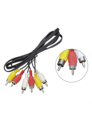 Кабель аудио-видео (тюльпаны) 3RCA-3RCA  1,0м