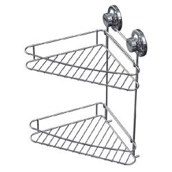 Полка стеклянная угловая 2 уровневая на присосках  LEDEME