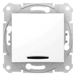 Переключатель 1-ый с/п с подсветкой  SCHNEIDER ELECTRIC Sedna белый