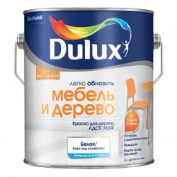 Эмаль акриловая белая матовая  2,00л DULUX мебель и дерево BW