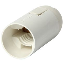 Патрон Е14 пластик белый