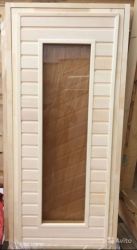 Дверь со стеклом банная 1700х700 (липа)