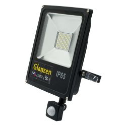 Прожектор светодиодный   50Вт, IP65  с датчиком движения  GLANZEN