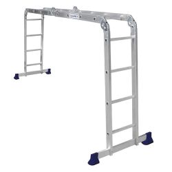 Лестница трансформер, высота 4,57м, 4 колена по 4 ступени  АЛЮМЕТ