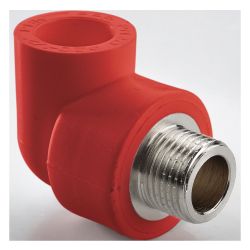 Уголок   20 -  3/4" НР PPR красный  РВК AntiFire