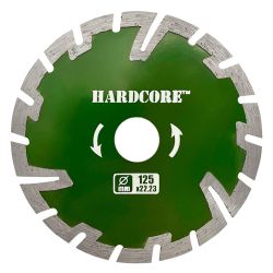 Круг отрезной алмазный 125 х 22 сегм. сухая резка "ГЛУБОКОРЕЗ"  HARDCORE