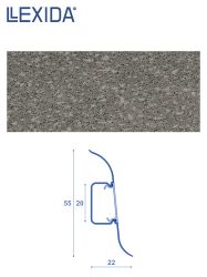 Плинтус LEXIDA 55х2200мм Гранит серый 1