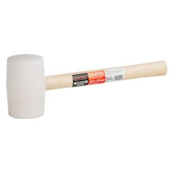 Киянка резиновая 450г деревянная  ручка, белая  STARTUL MASTER