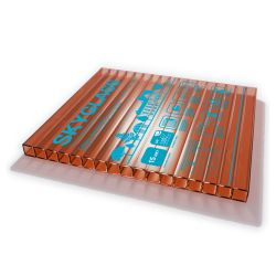 Поликарбонат 10мм коричневый 2,1х 6м  КИНПЛАСТ Skyglass (1,20кг/м2) 