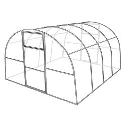 Теплица 4,0м х 2,0м дуги через 0,67м из оцинк. стали, каркас 20х20мм с большой форточкой