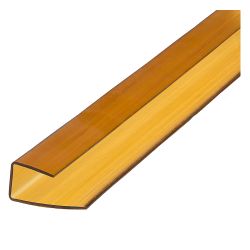Профиль торцевой для поликарбоната 8мм х 2,1м коричневый