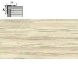 Порог угловой наружный 1,35 * 20мм клен беленый 089  ЛУКА