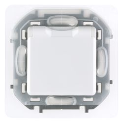 Розетка 1-ая с/п c/з  с крышкой IP44 LEGRAND INSPIRIA Белый
