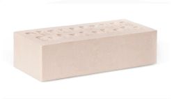 Кирпич керам лицевой одинар пустот гладкий 250х120х65  Гляссе Премиум (белые сливки)