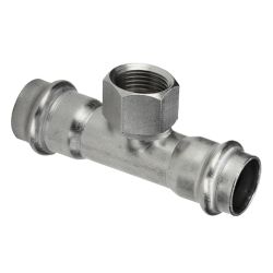 Тройник 22 - 1/2" ВР пресс, нерж  VALTEC