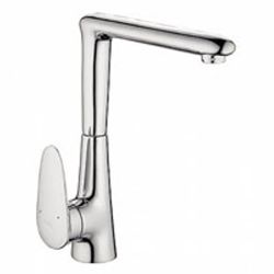 Смеситель для кухни 35 карт.  LEDEME  с бок. ручкой, литой излив