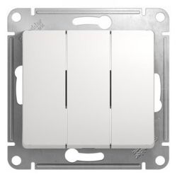Выключатель 3-ый с/п  SCHNEIDER ELECTRIC GLOSSA Белый