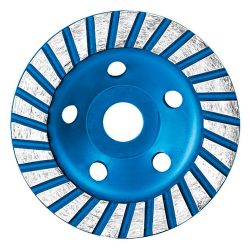 Чашка зачистная алмазная 125мм 1-рядная Турбо  MOS (широкие сегменты)