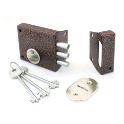 Замок накладной ЗН - 4 - 1 цилиндр, медь  ЗЕНИТ-ХИММАШ Дмитровоград