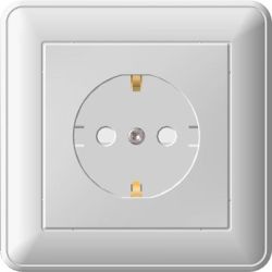 Розетка 1-ая с/п с/з с шторками SCHNEIDER ELECTRIC W59 белый